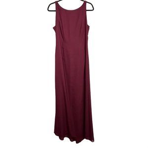 Michealangelo Womens Dress Size 12 Burgundy Formal Evening Gown Prom Bridesmaid